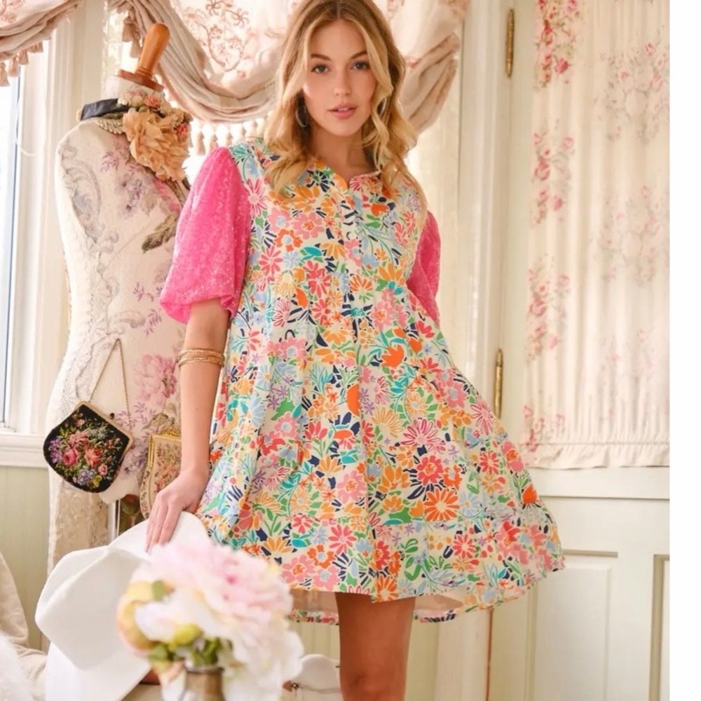 Blue b. Floral Pink women’s Dress